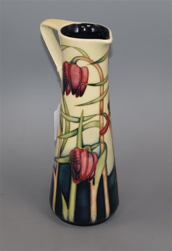 A Moorcroft bellflower ewer, 01, 2nds height 24cm